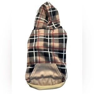 Expawlorer Dog Clothing Hoodie - Preppy Plaid - Size Small British Style